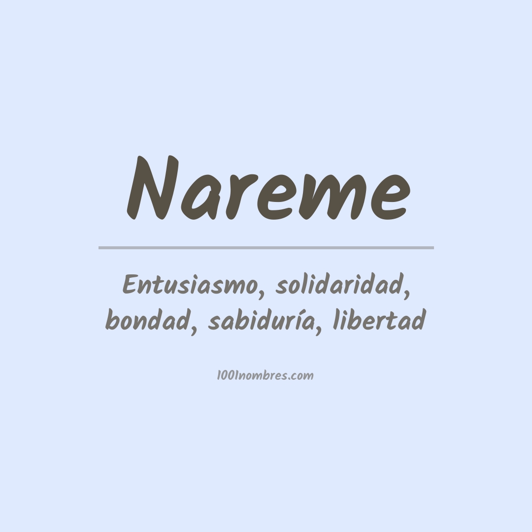 Significado del nombre Nareme Significado del nombre Nareme
