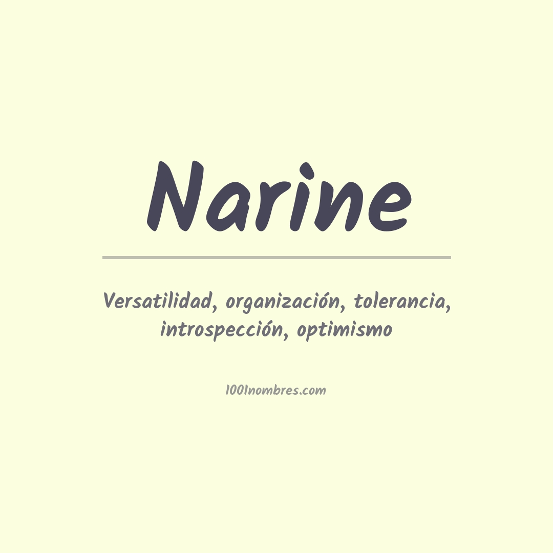 Significado del nombre Narine