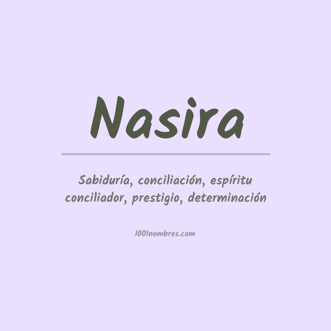 Significado del nombre Nasira