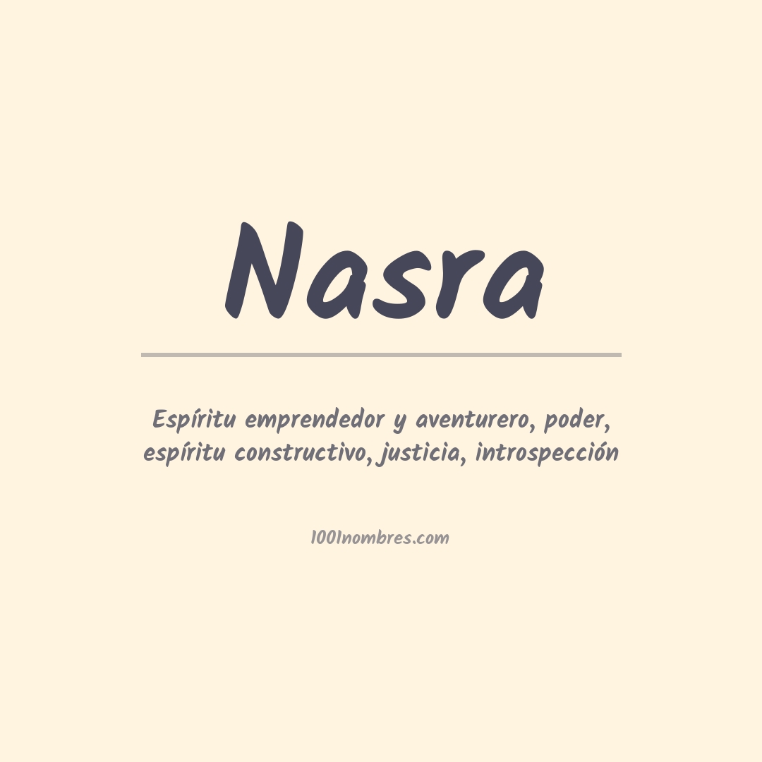 Significado del nombre Nasra Significado del nombre Nasra