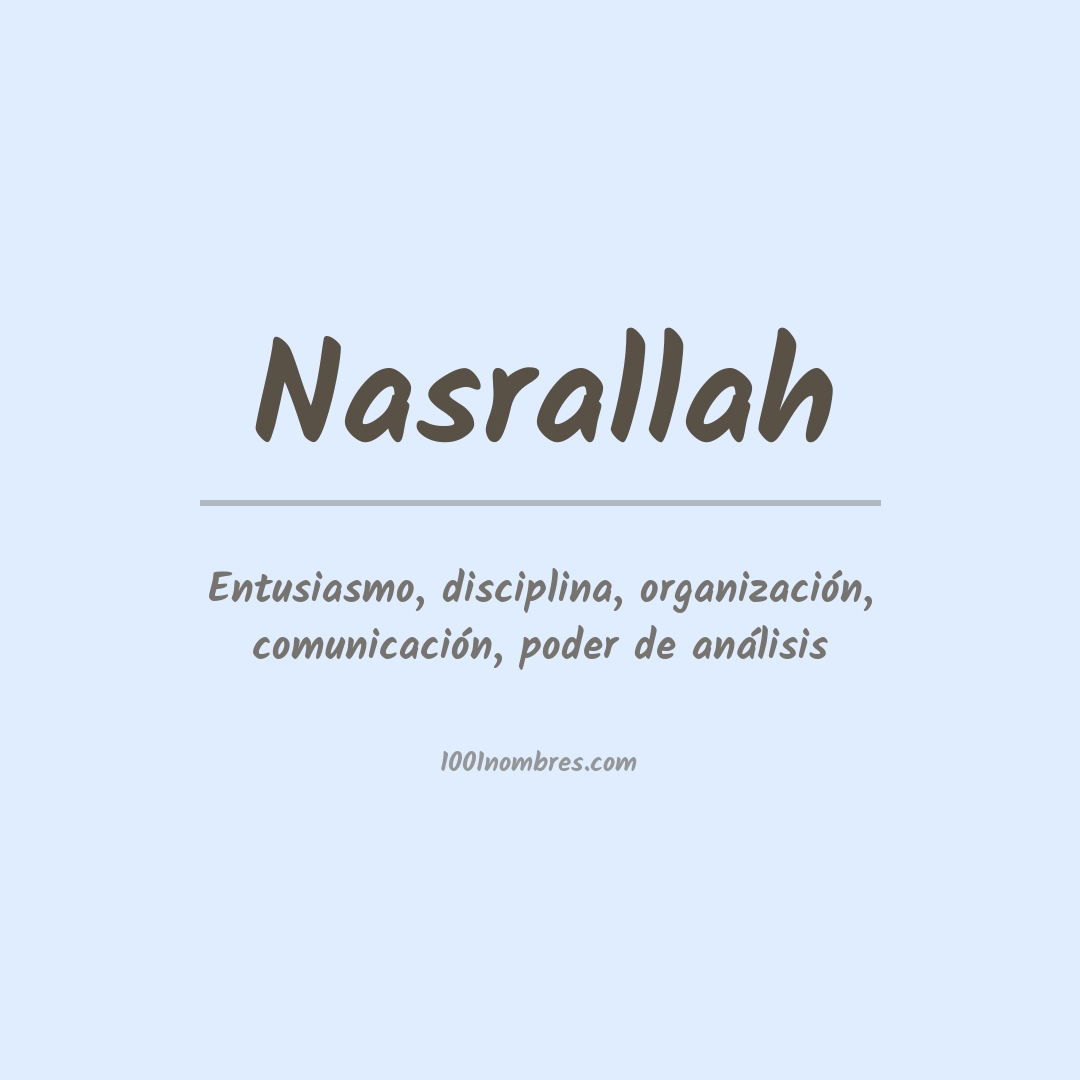 Significado del nombre Nasrallah