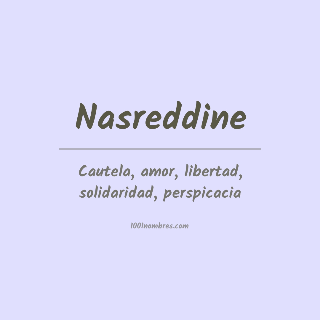 Significado del nombre Nasreddine