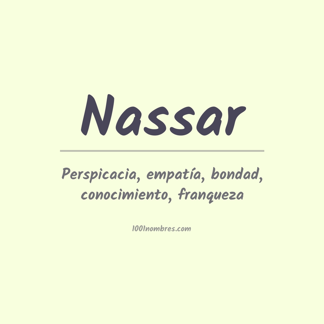 Significado del nombre Nassar