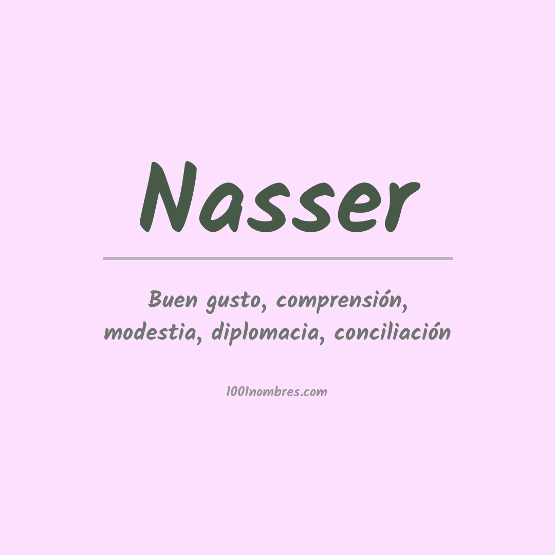 Significado del nombre Nasser