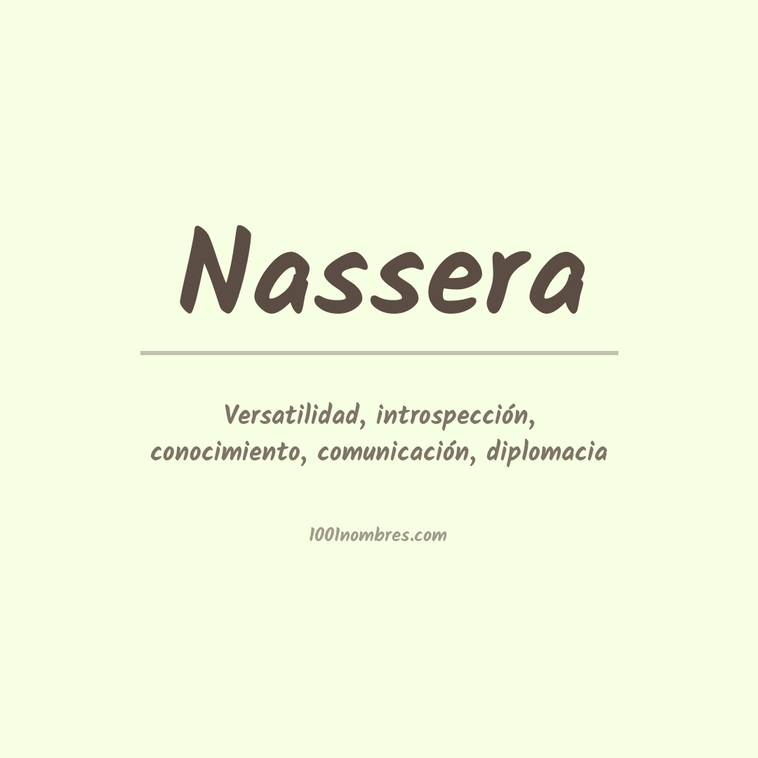 Significado del nombre Nassera