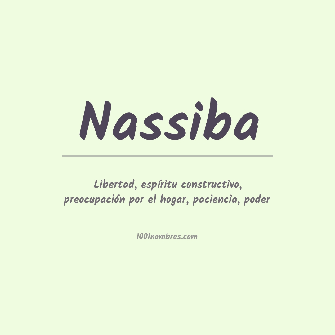 Significado del nombre Nassiba Significado del nombre Nassiba
