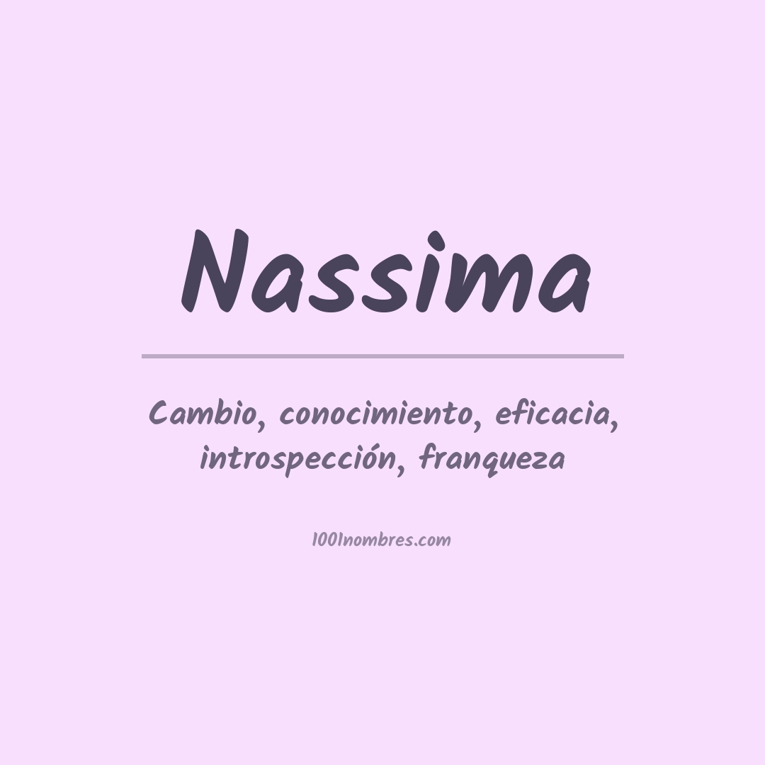 Significado del nombre Nassima