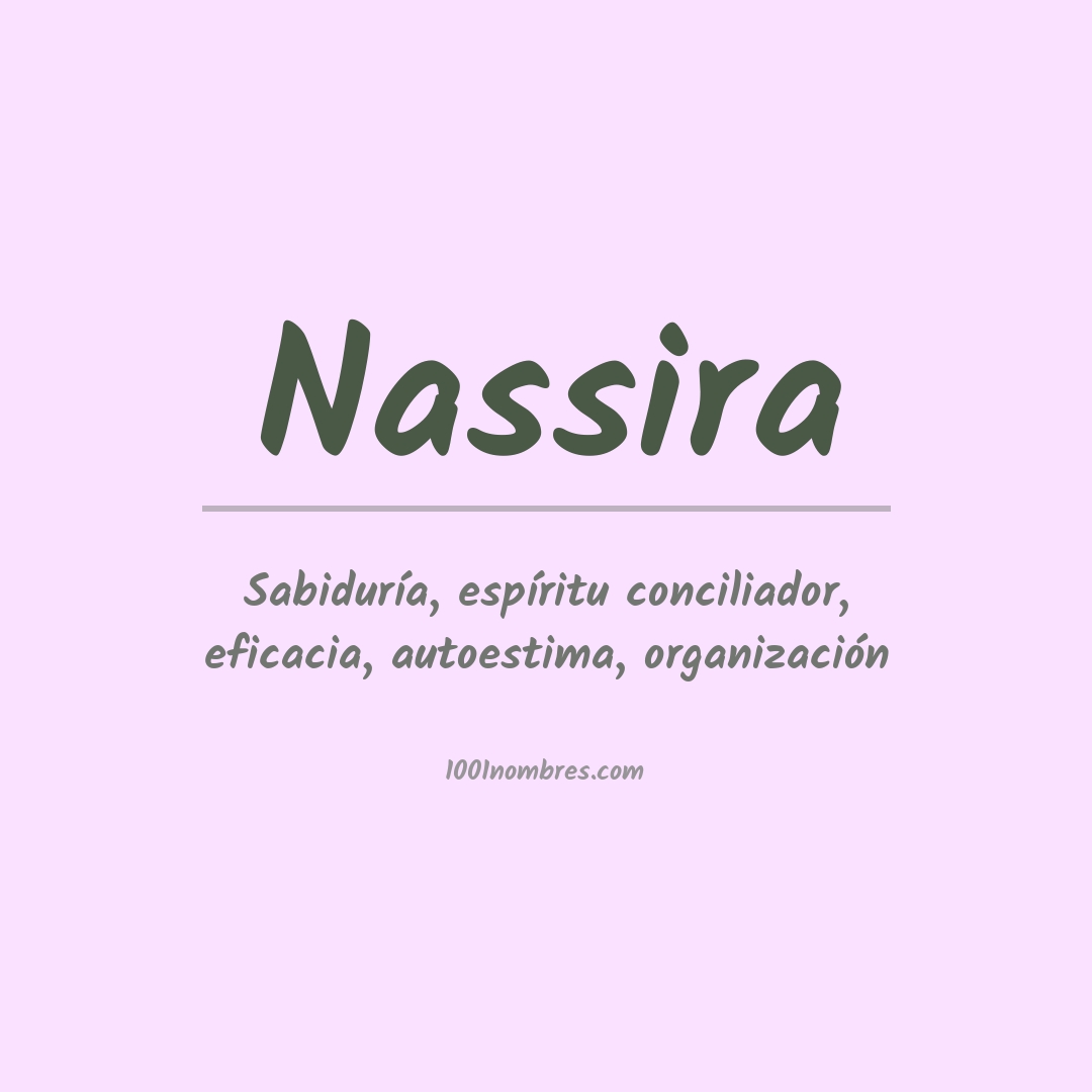 Significado del nombre Nassira