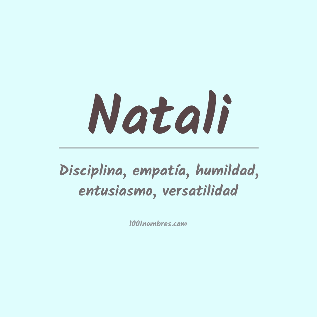 Significado del nombre Natali