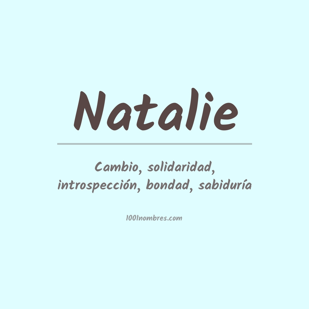 Significado del nombre Natalie