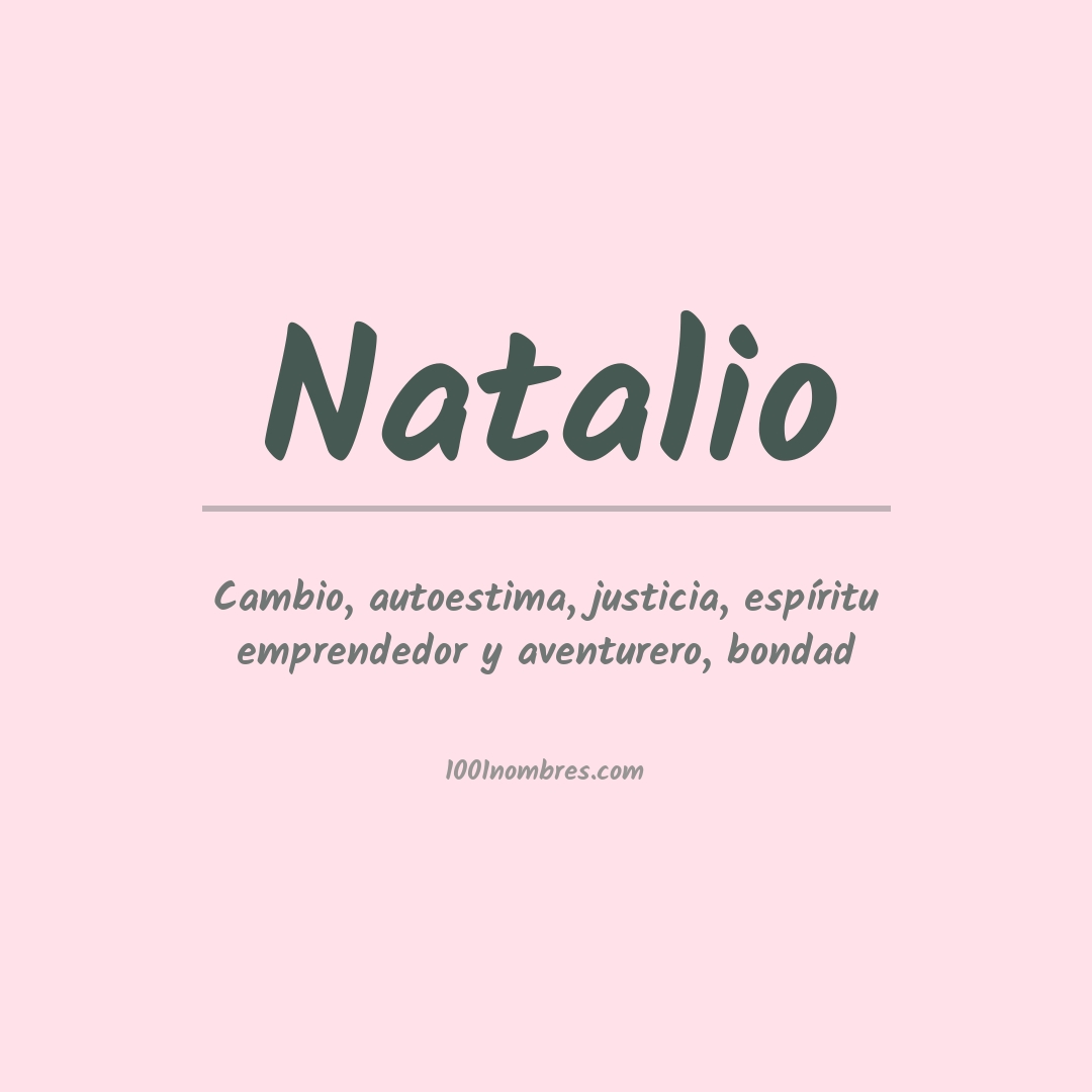 Significado del nombre Natalio