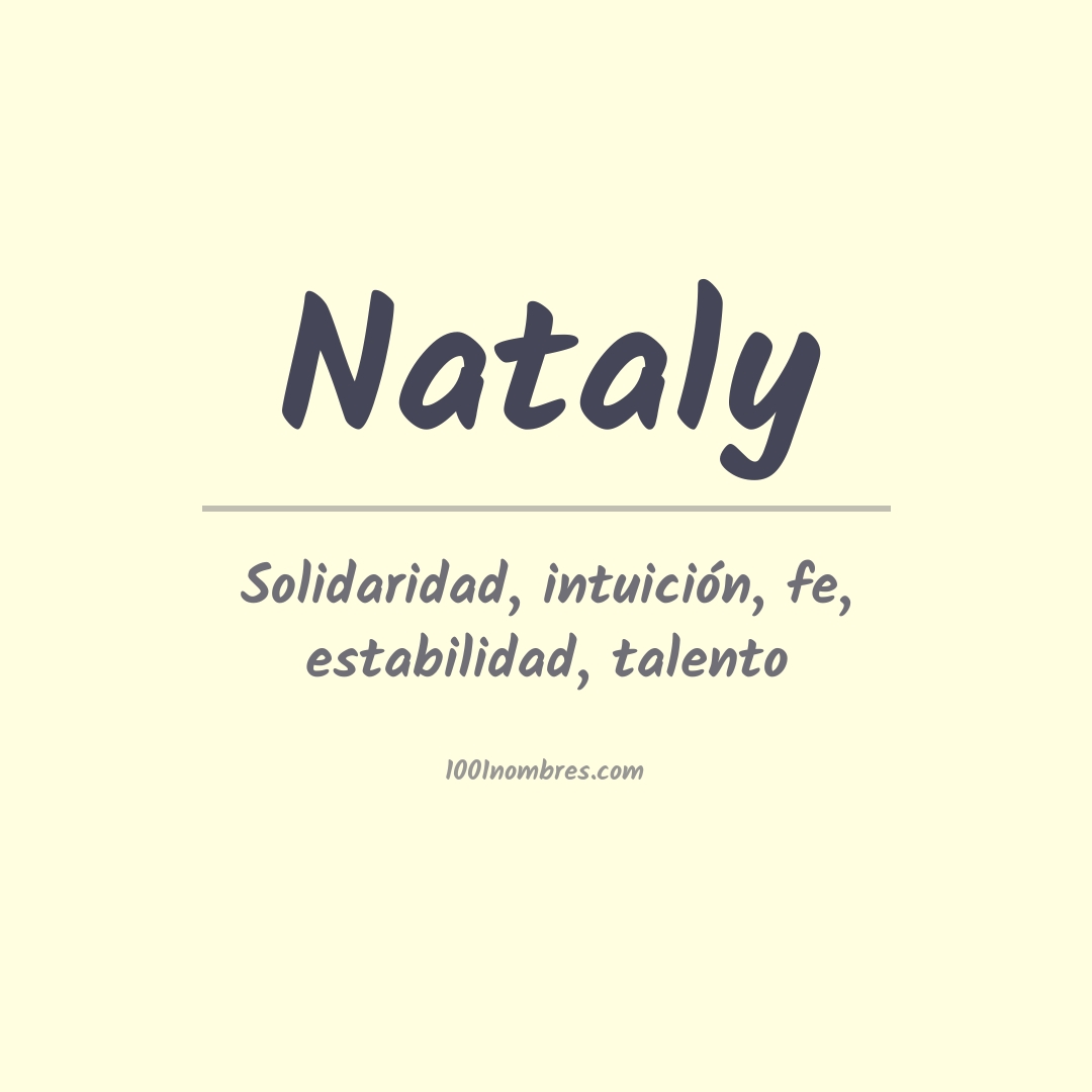 Significado del nombre Nataly