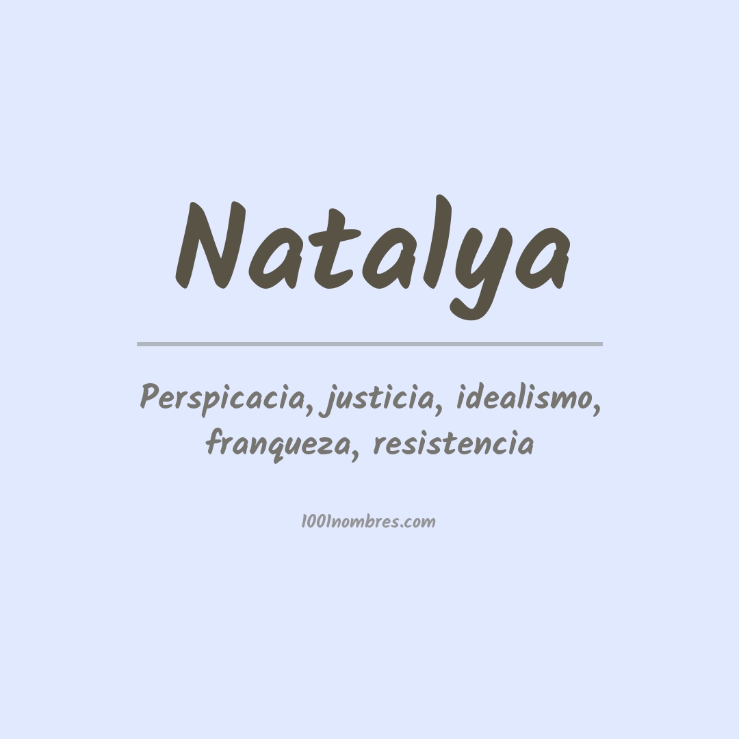 Significado del nombre Natalya