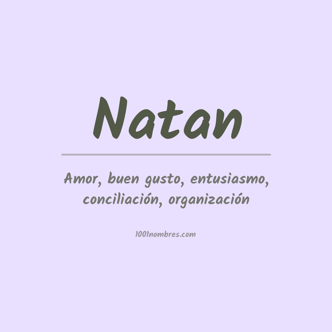 Significado del nombre Natan