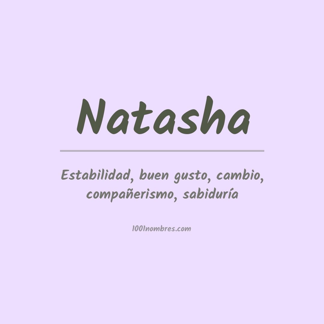 Significado del nombre Natasha