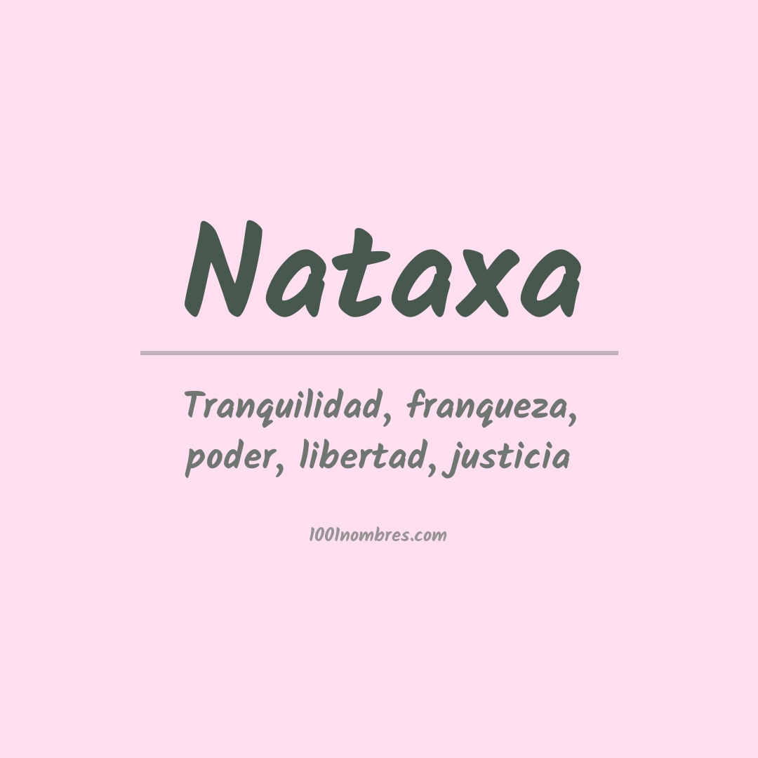Significado del nombre Nataxa