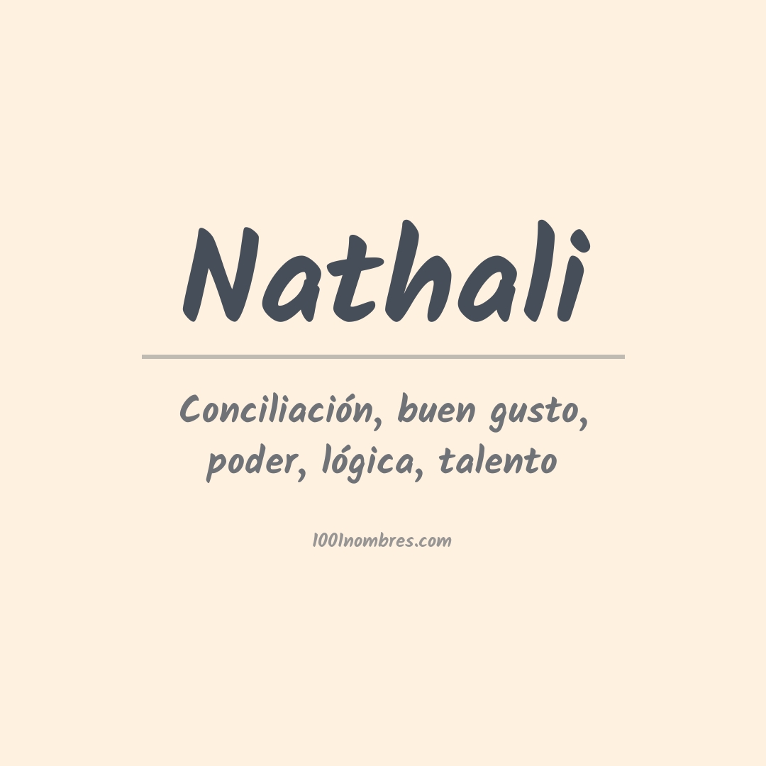 Significado del nombre Nathali