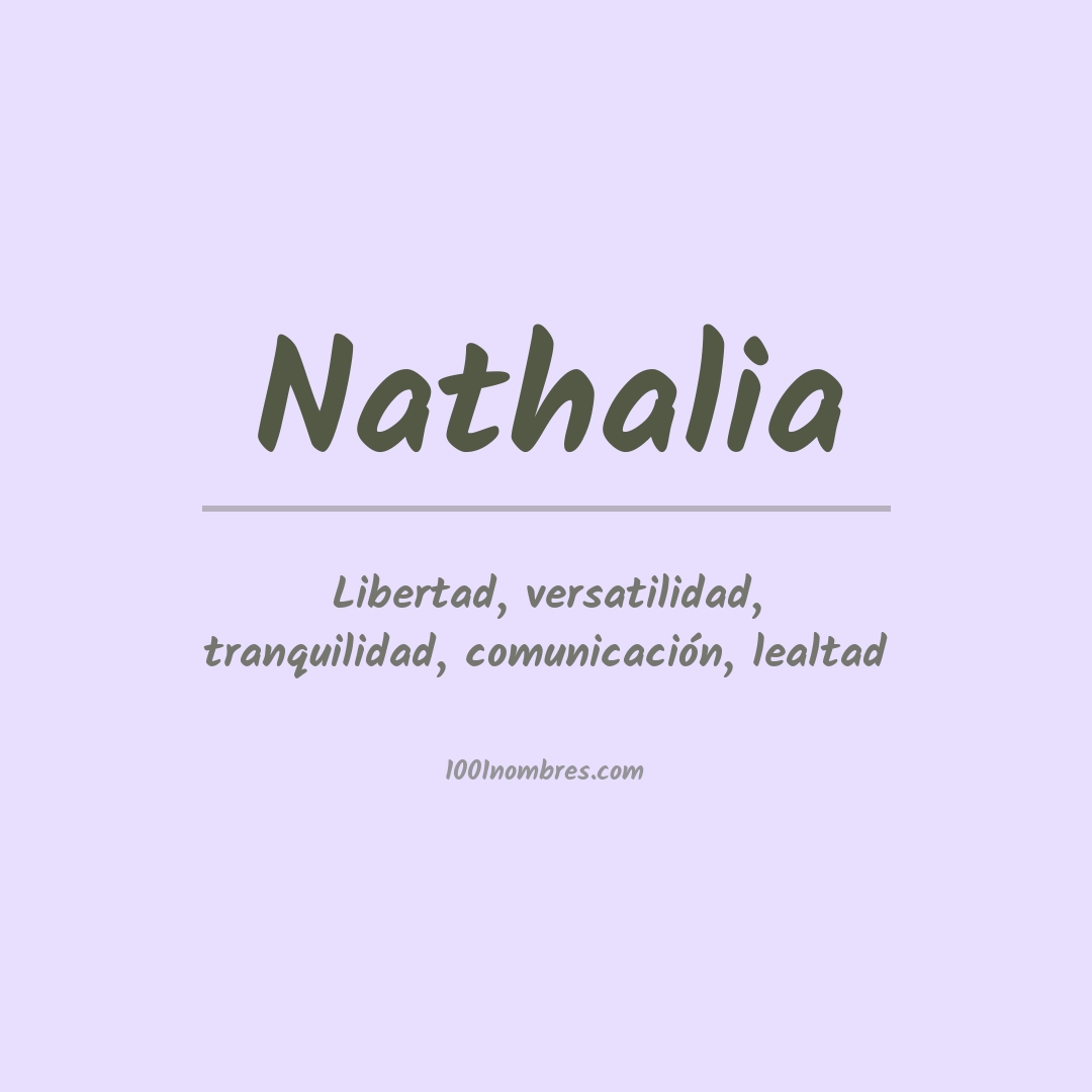 Significado del nombre Nathalia