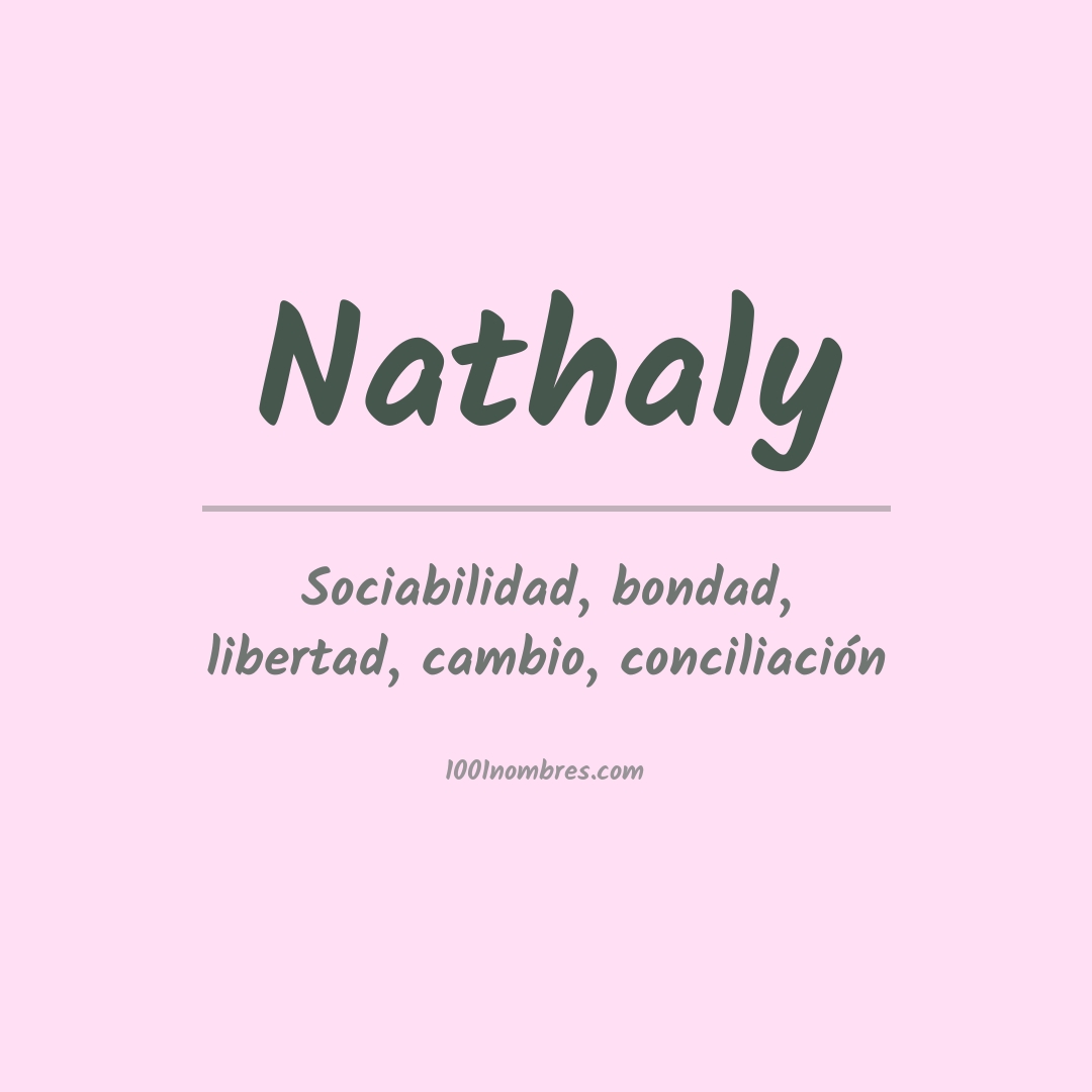 Significado del nombre Nathaly