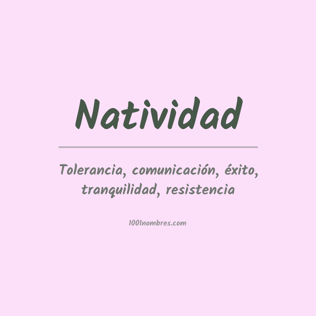 Significado del nombre Natividad