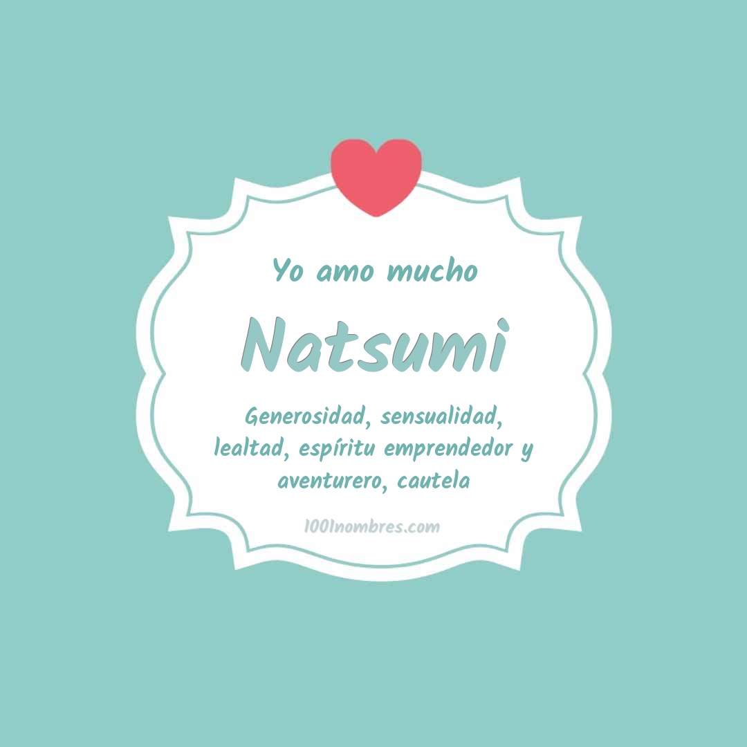 Yo amo mucho Natsumi Yo amo mucho Natsumi