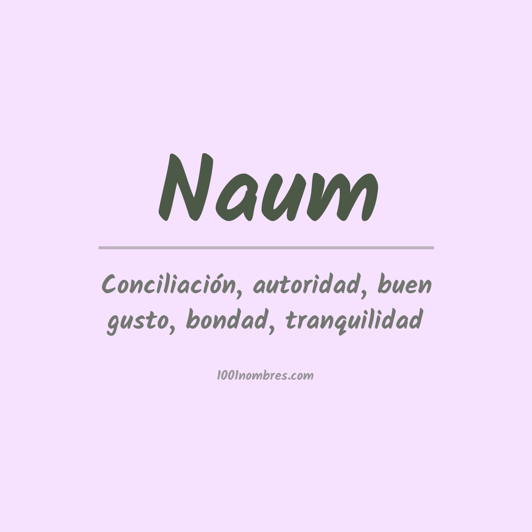 Significado del nombre Naum