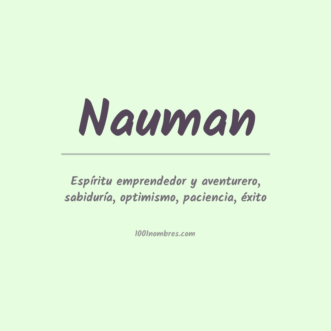 Significado del nombre Nauman