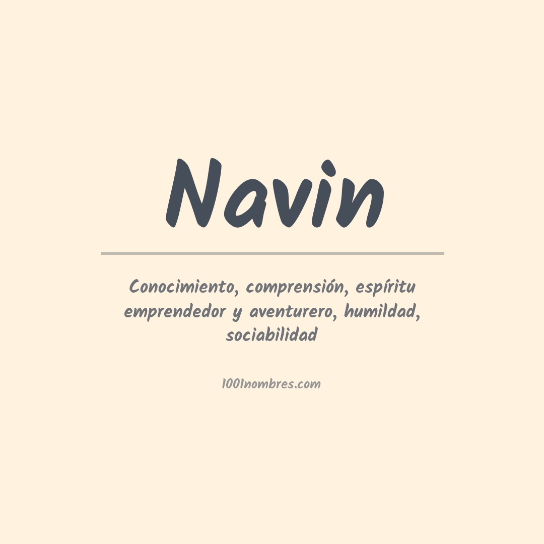 Significado del nombre Navin