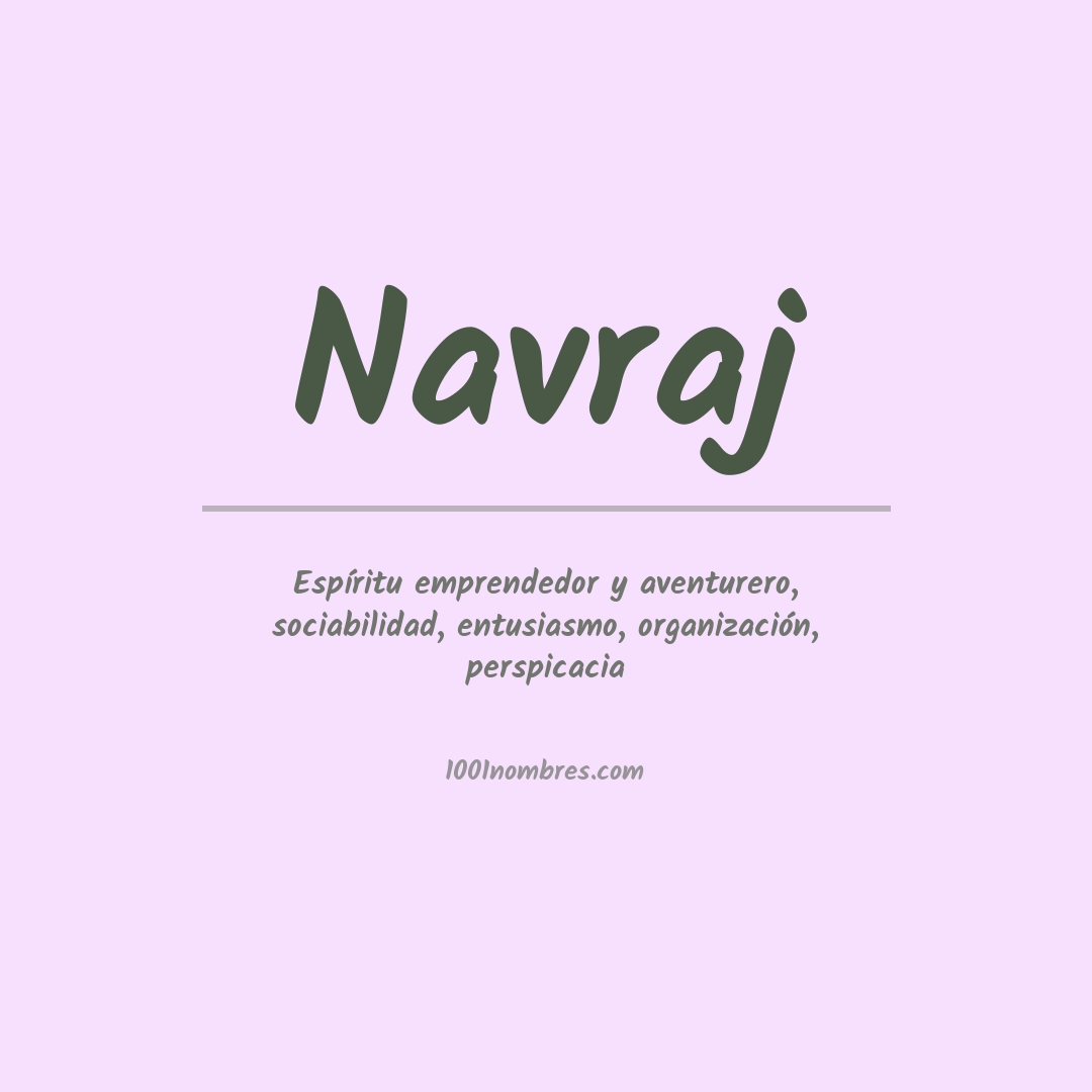 Significado do nome Navraj