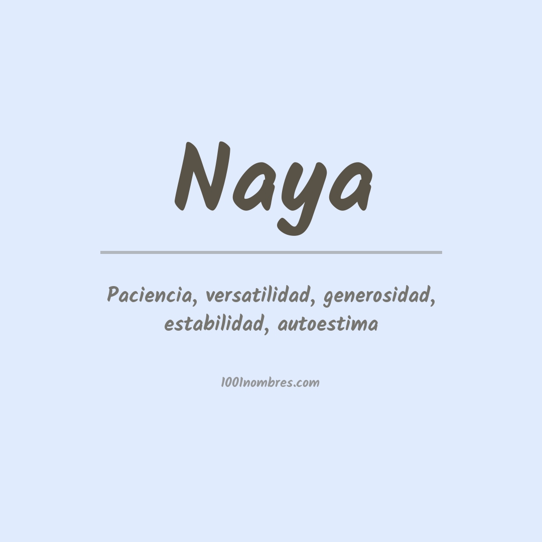 Significado del nombre Naya