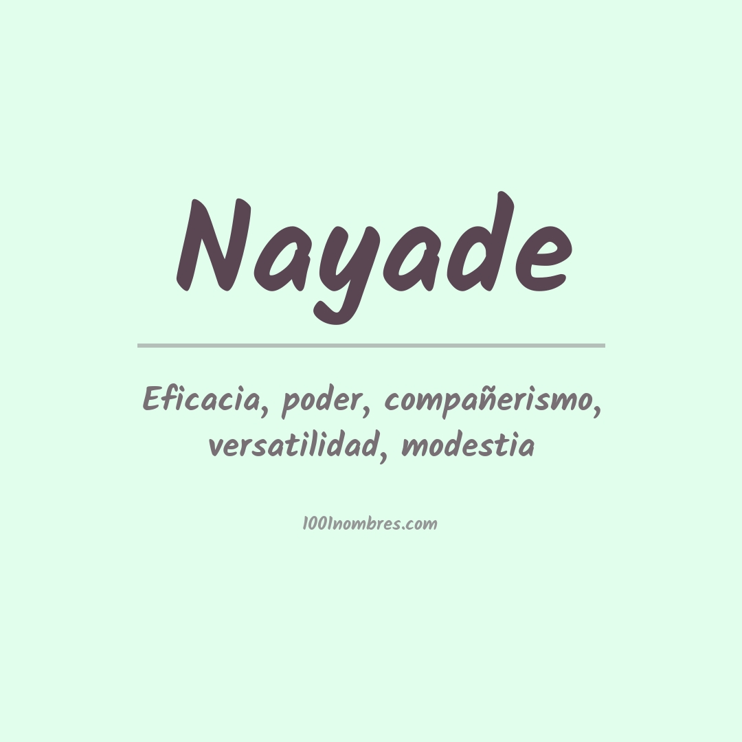 Significado del nombre Nayade