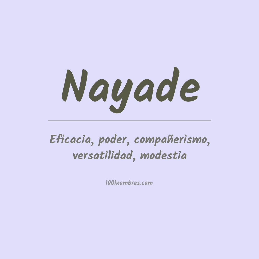 Significado del nombre Nayade