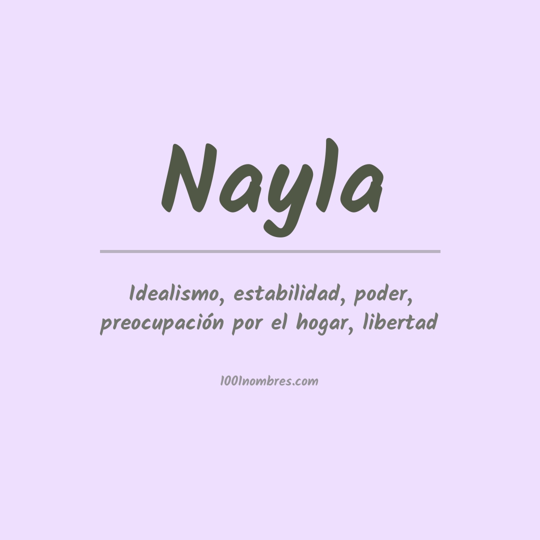 Significado del nombre Nayla