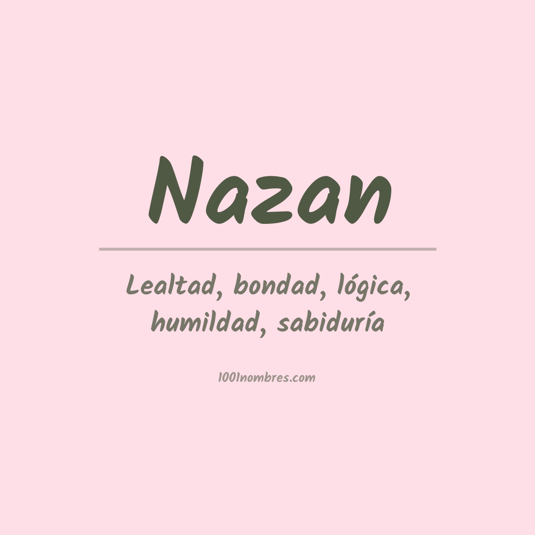 Significado del nombre Nazan Significado del nombre Nazan