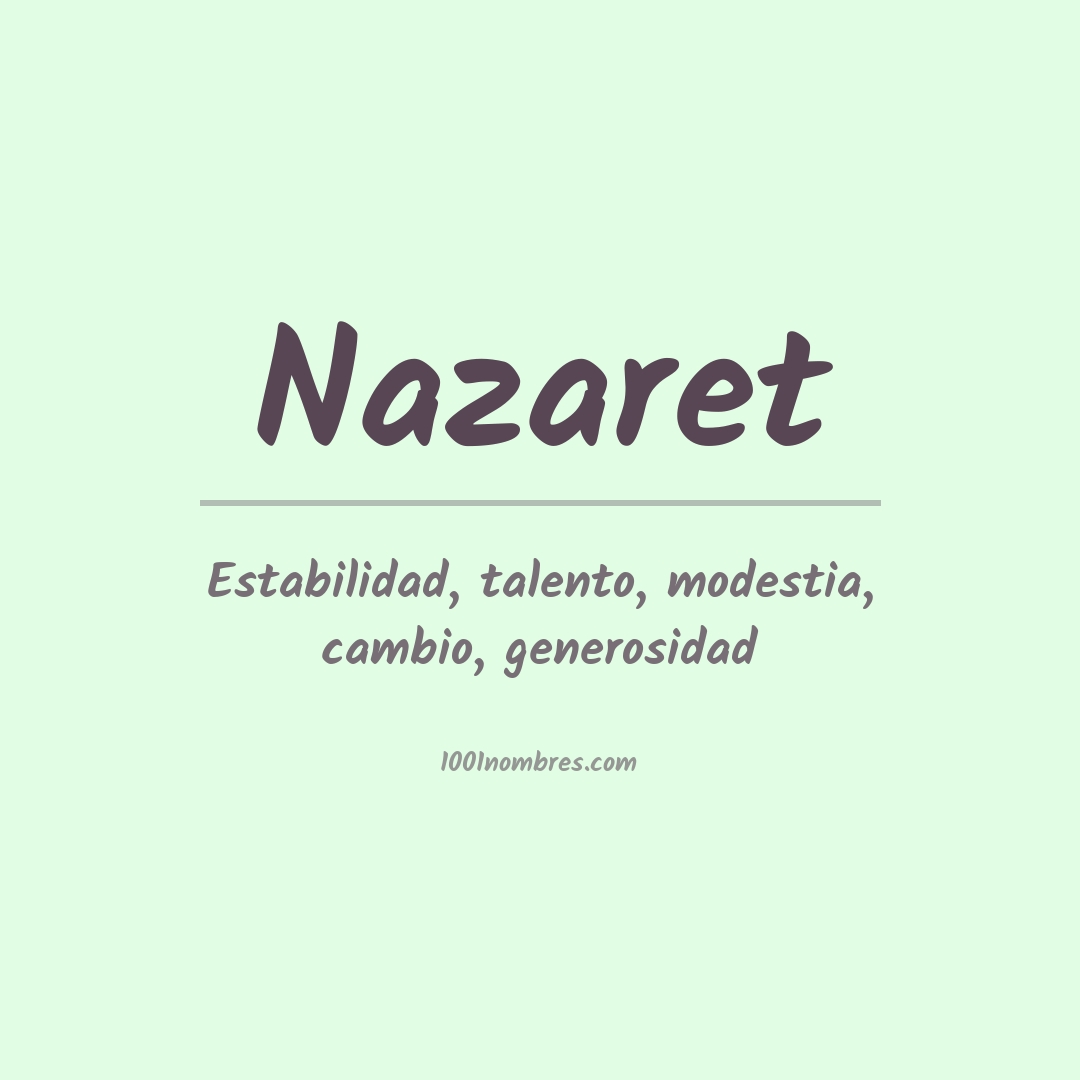 Significado del nombre Nazaret