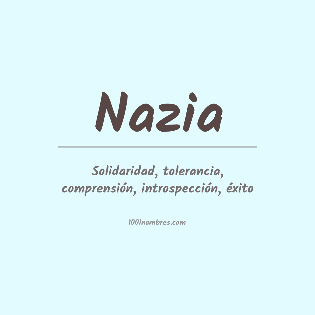 Significado del nombre Nazia