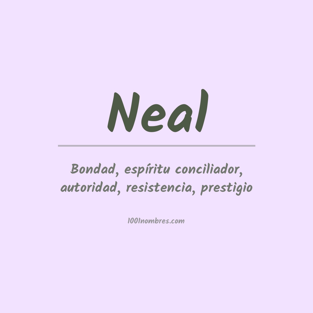 Significado del nombre Neal
