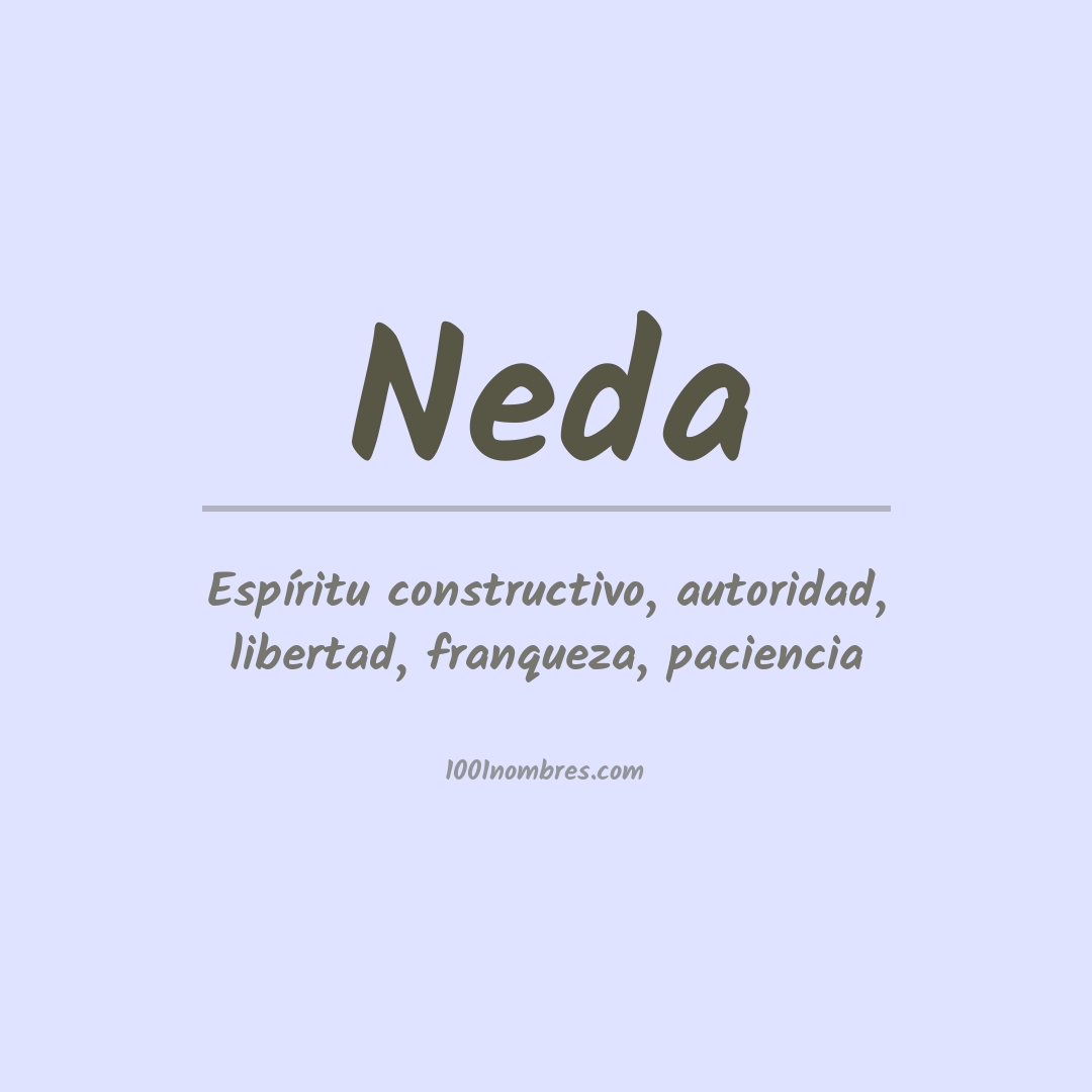 Significado del nombre Neda