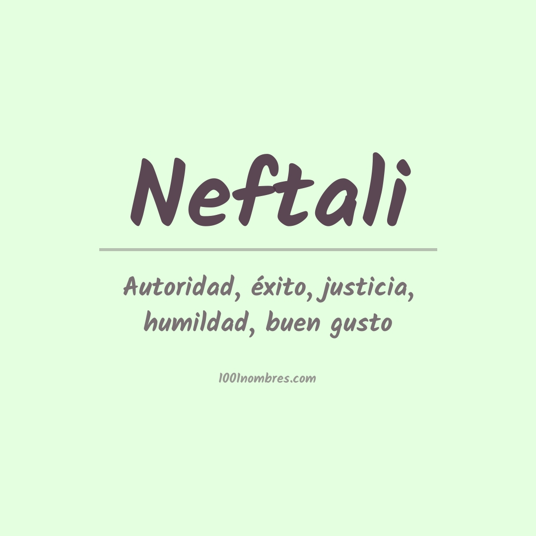 Significado del nombre Neftali