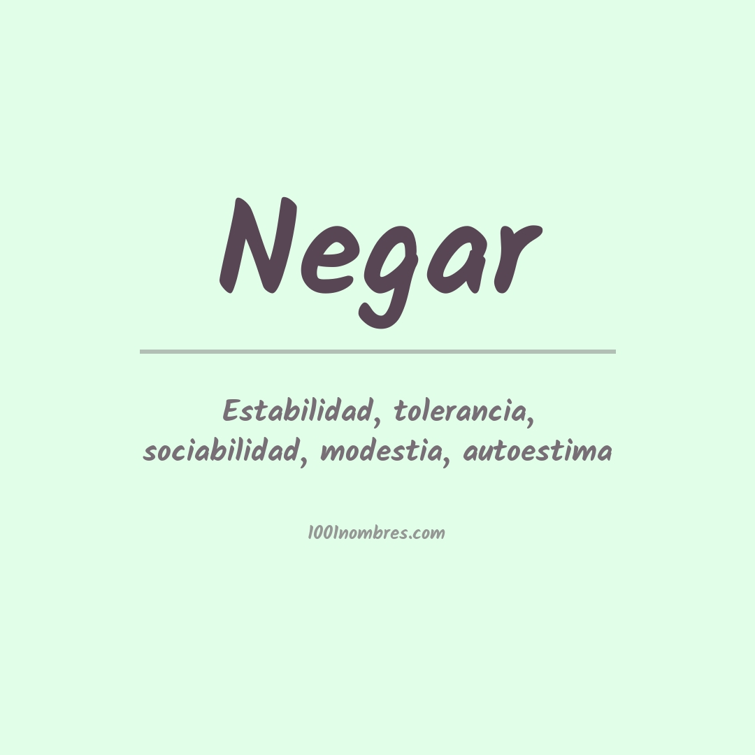 Significado del nombre Negar