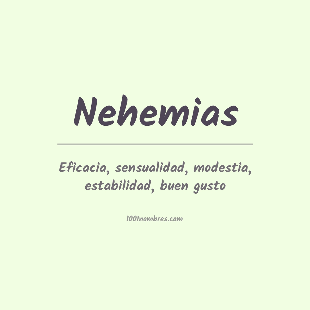 Significado del nombre Nehemias