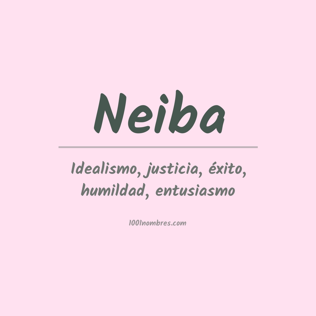 Significado del nombre Neiba