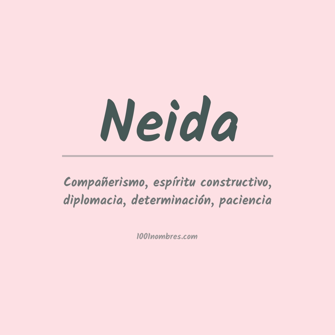 Significado del nombre Neida