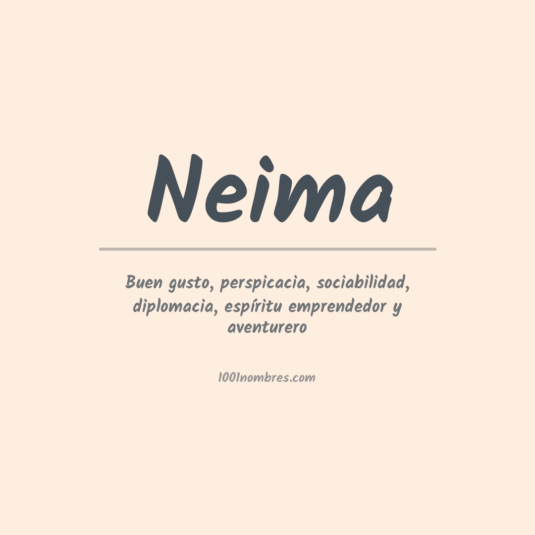 Significado del nombre Neima