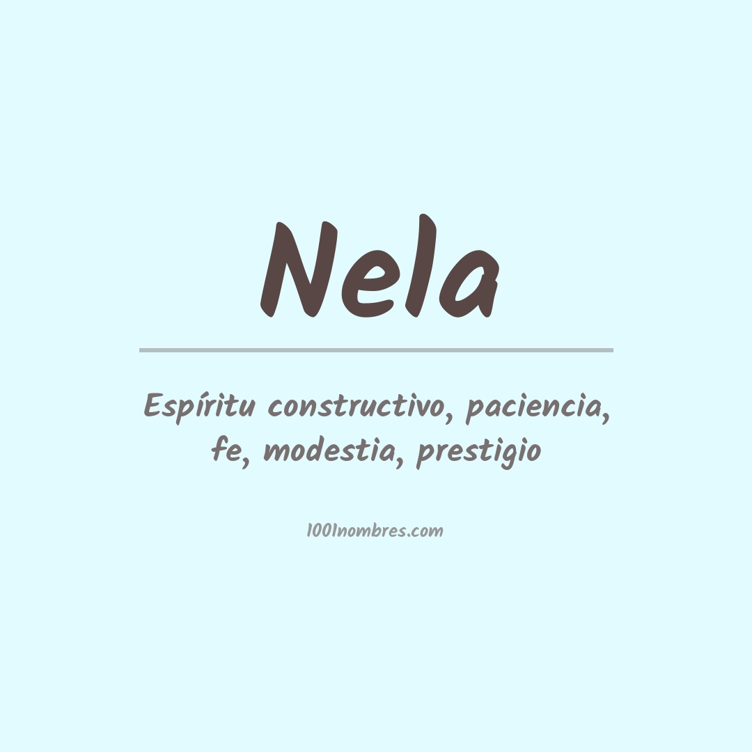 Significado del nombre Nela