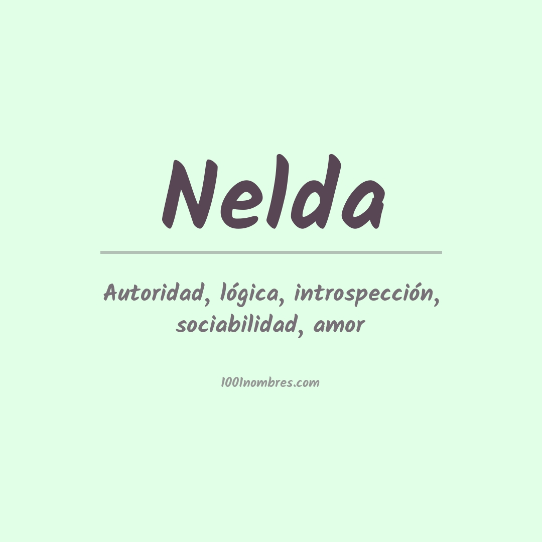 Significado del nombre Nelda