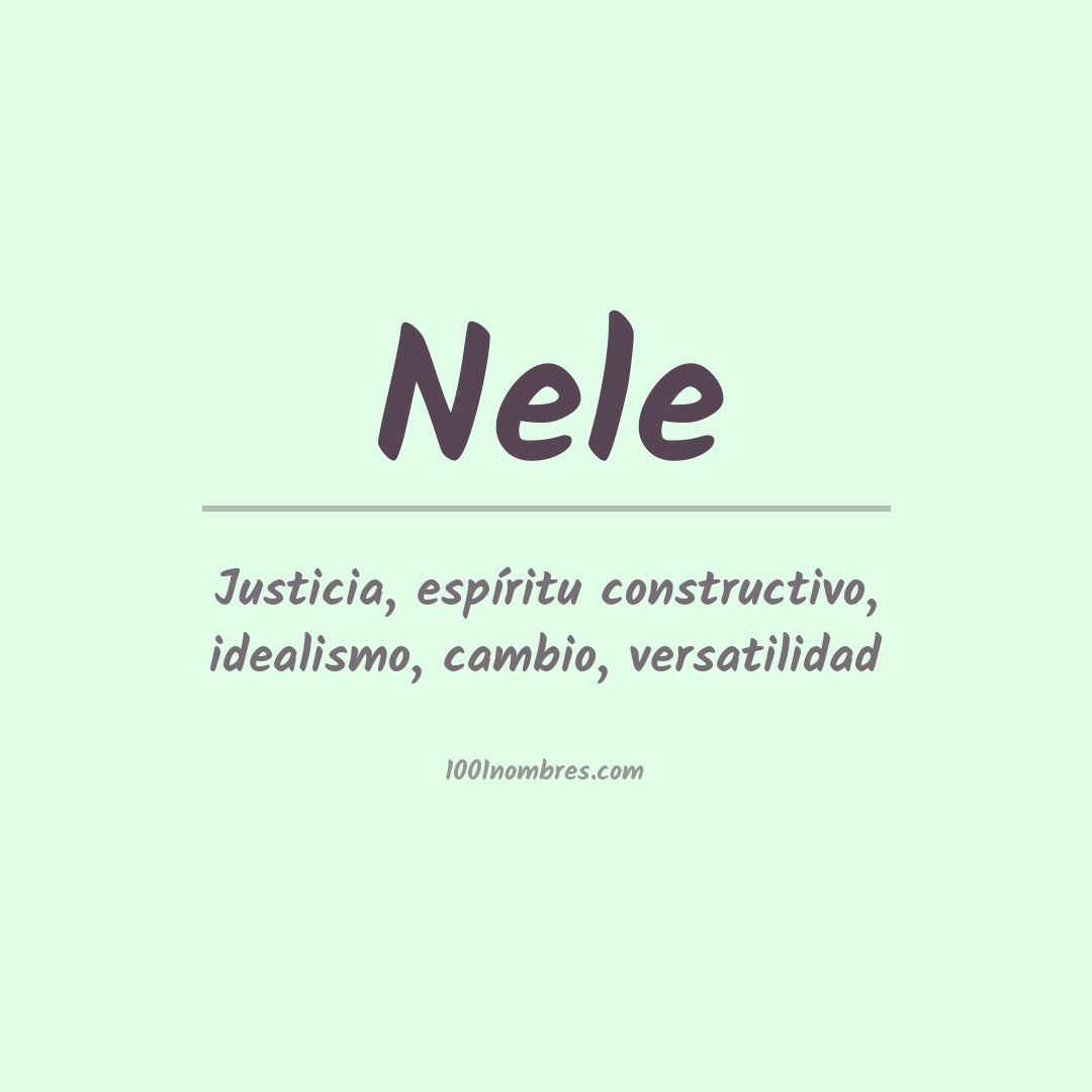 Significado del nombre Nele