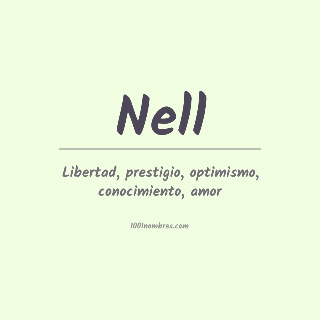 Significado del nombre Nell