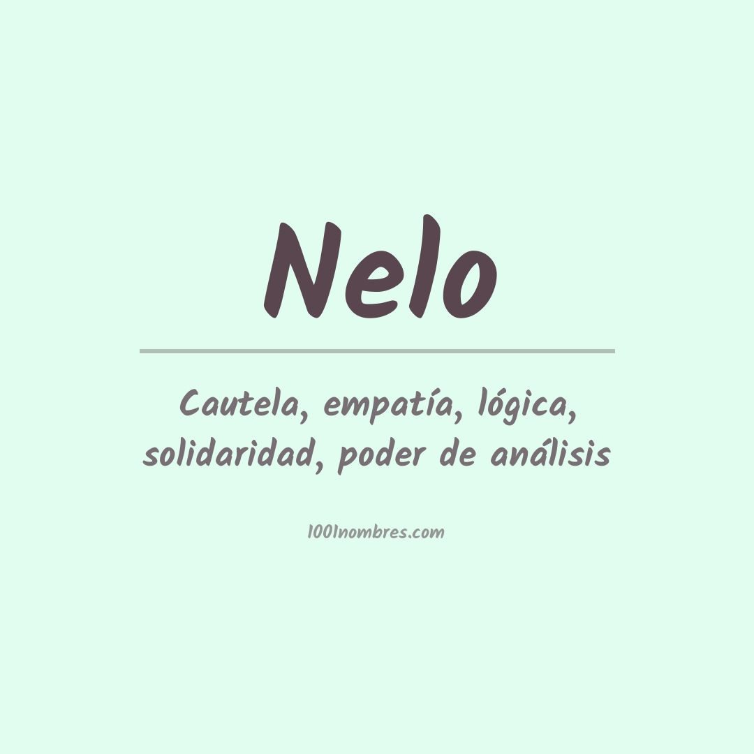 Significado del nombre Nelo