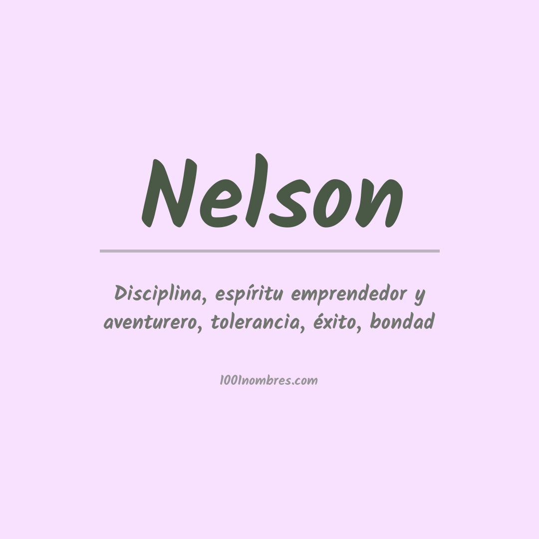 Significado del nombre Nelson